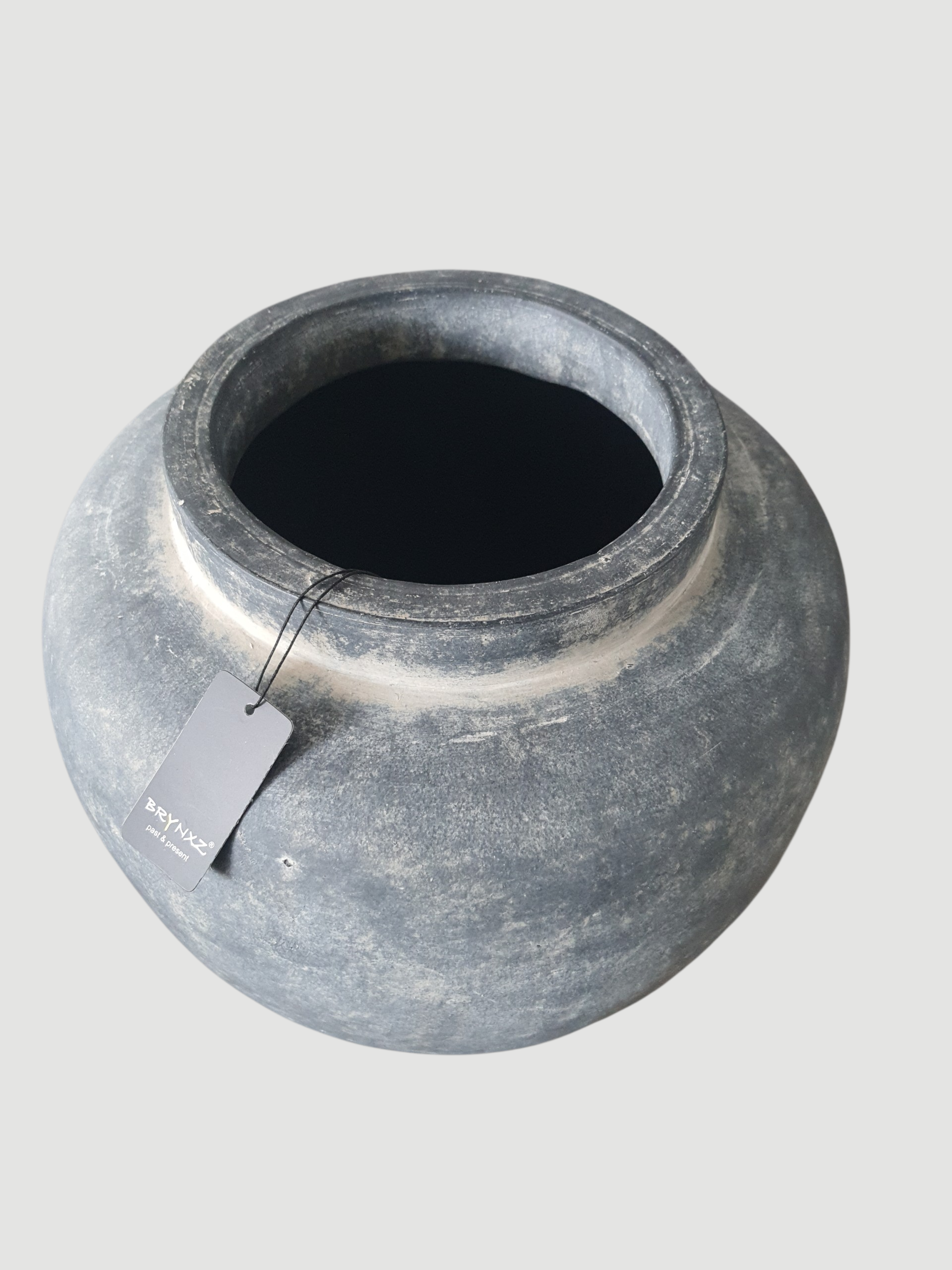 BRYNXZ Vase grau rund Keramik 28x28 cm