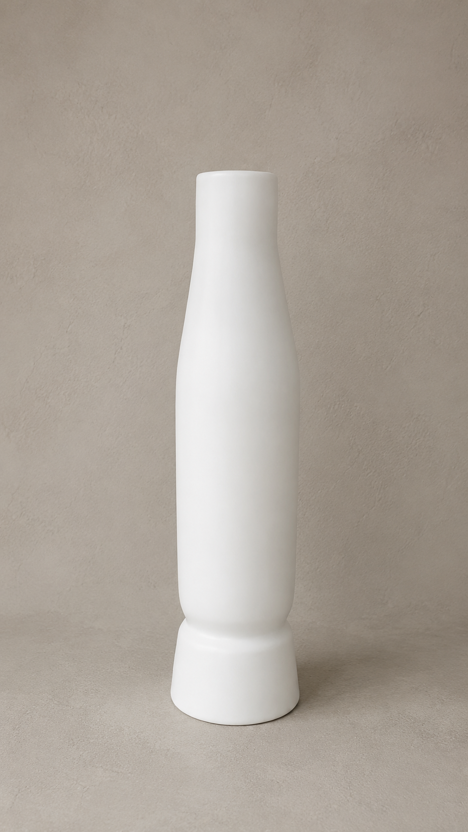 SET Vase weiß Keramik + Arrangement Höhe 80 cm