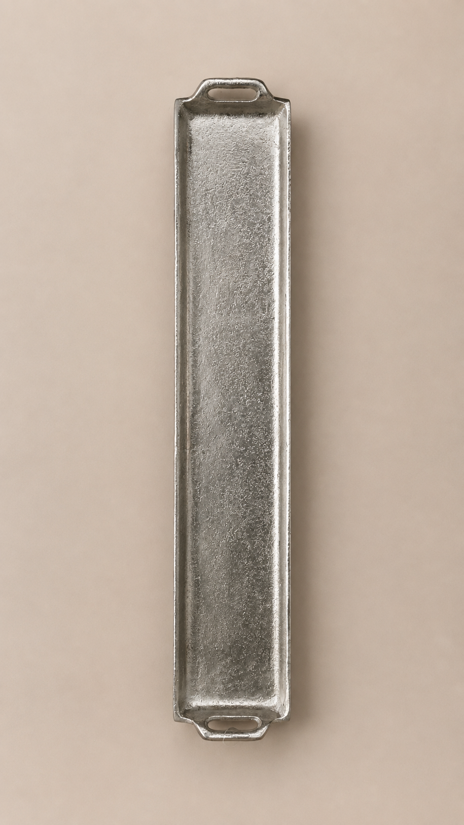 Tablett silber Alu L.85 cm