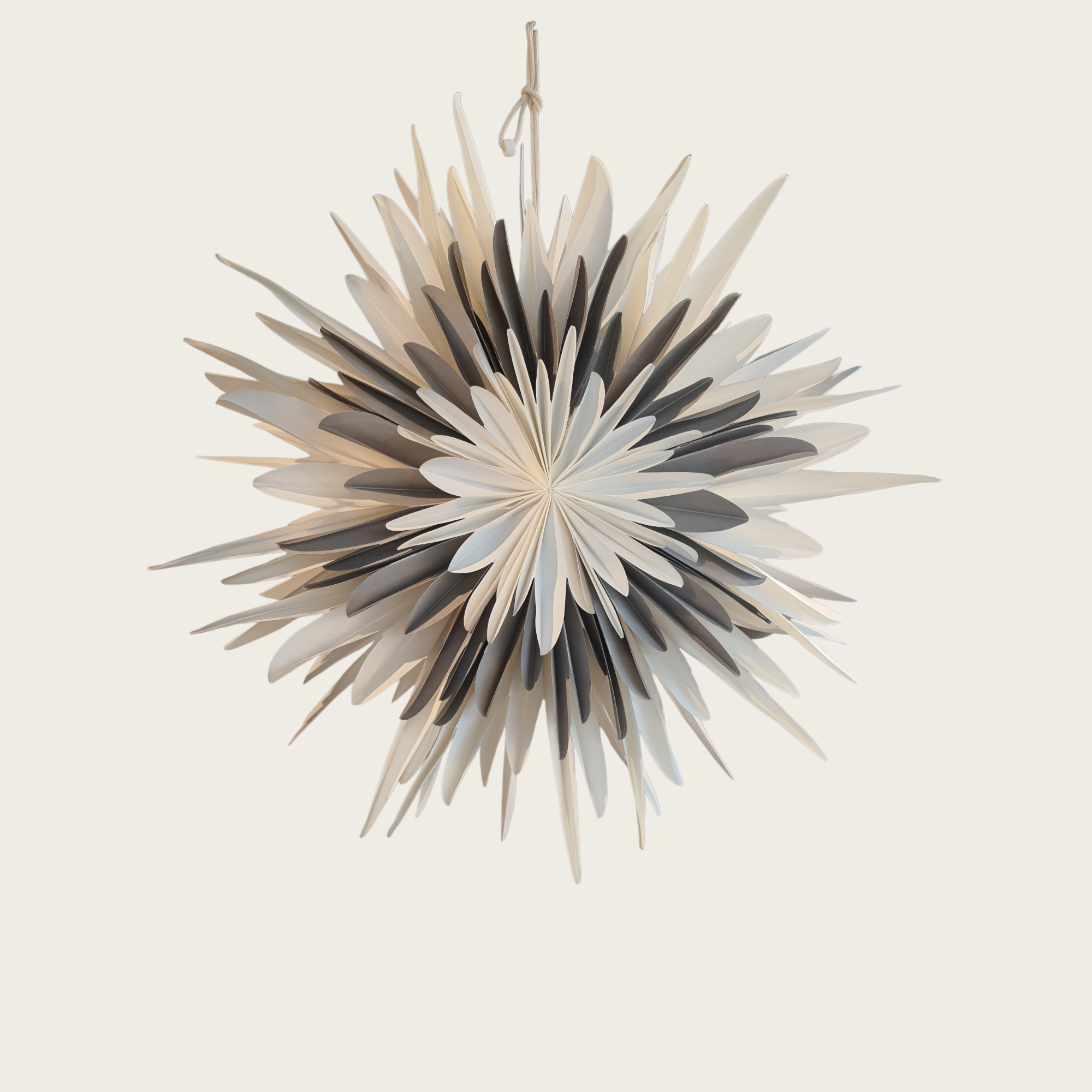 Dalia Pergament Papierblume weiß/grau/grauD.40 cm
