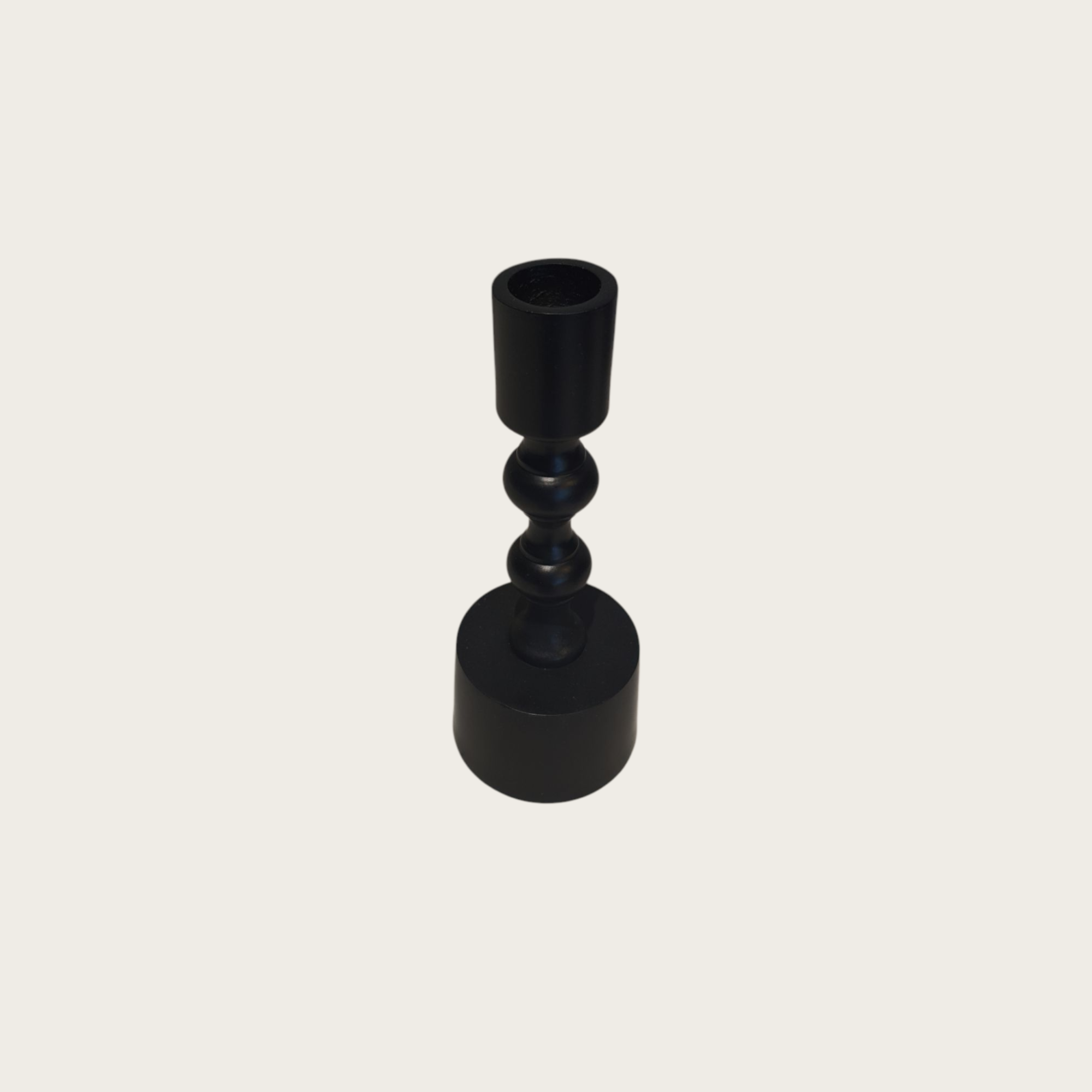 Kerzenhalter schwarz Metall 17x6 cm