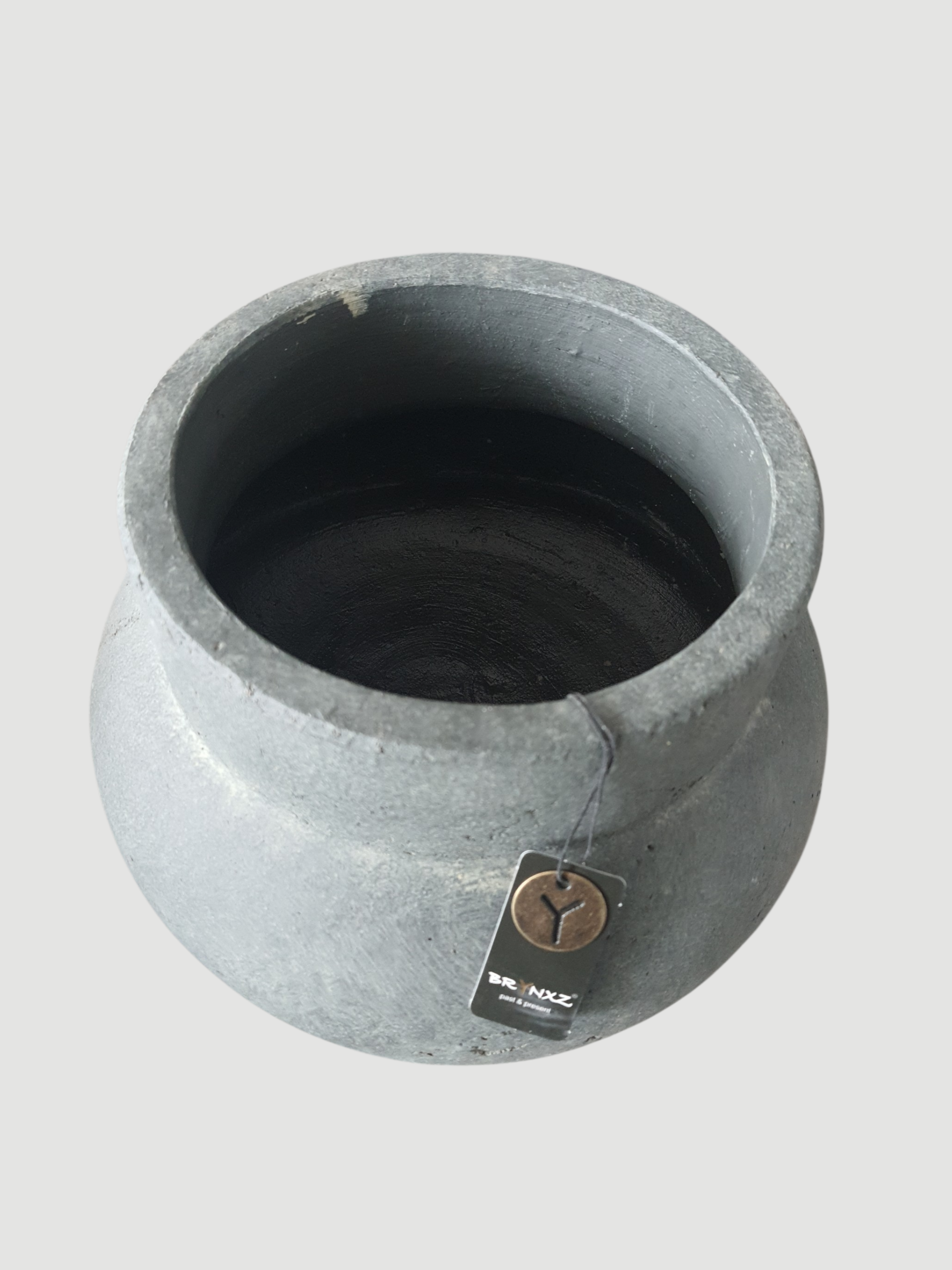 BRYNXZ Pflanztopf grau Keramik 26x19 cm
