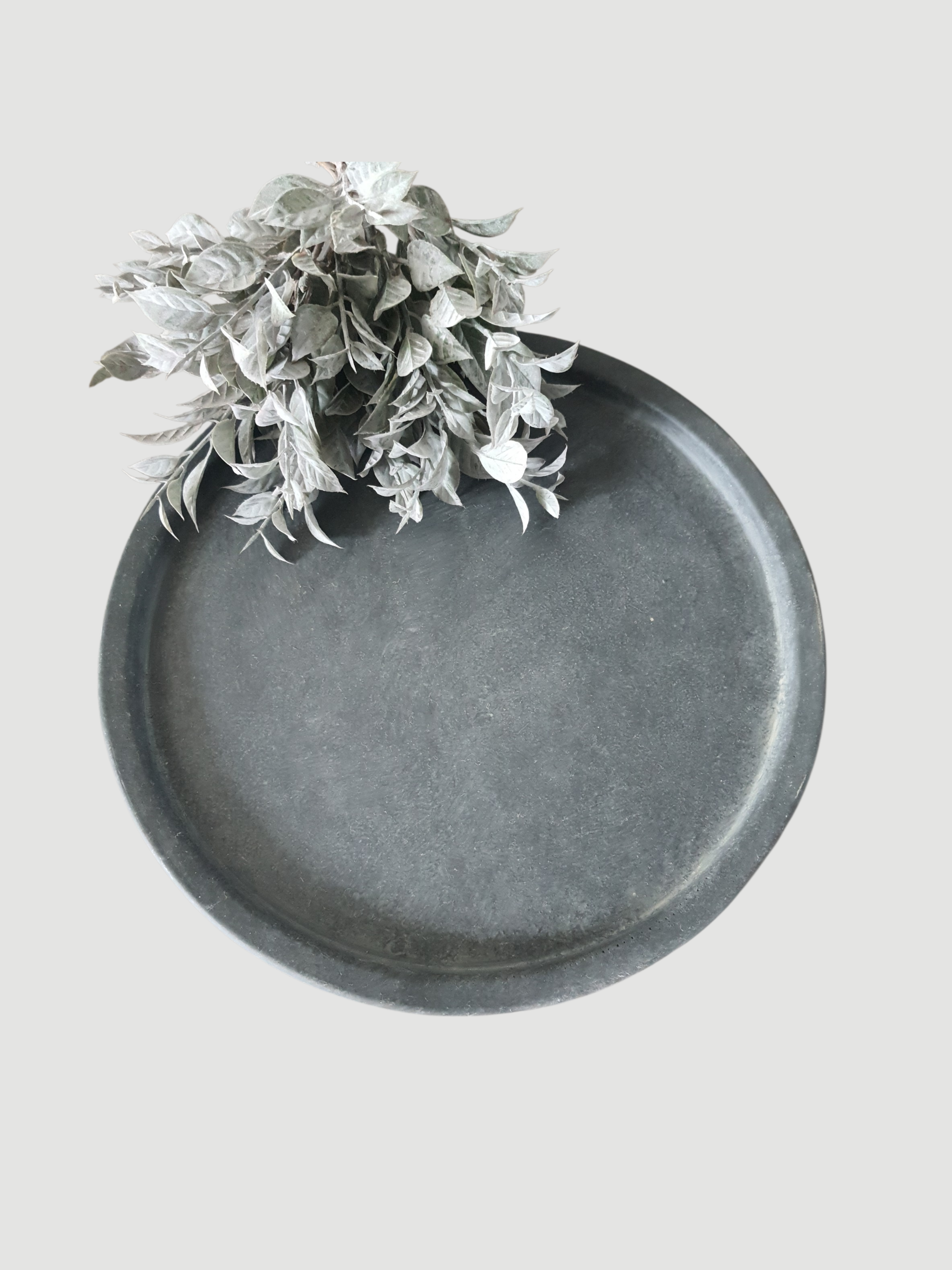 BRYNXZ Tablett rund grau Keramik D.31x3 cm