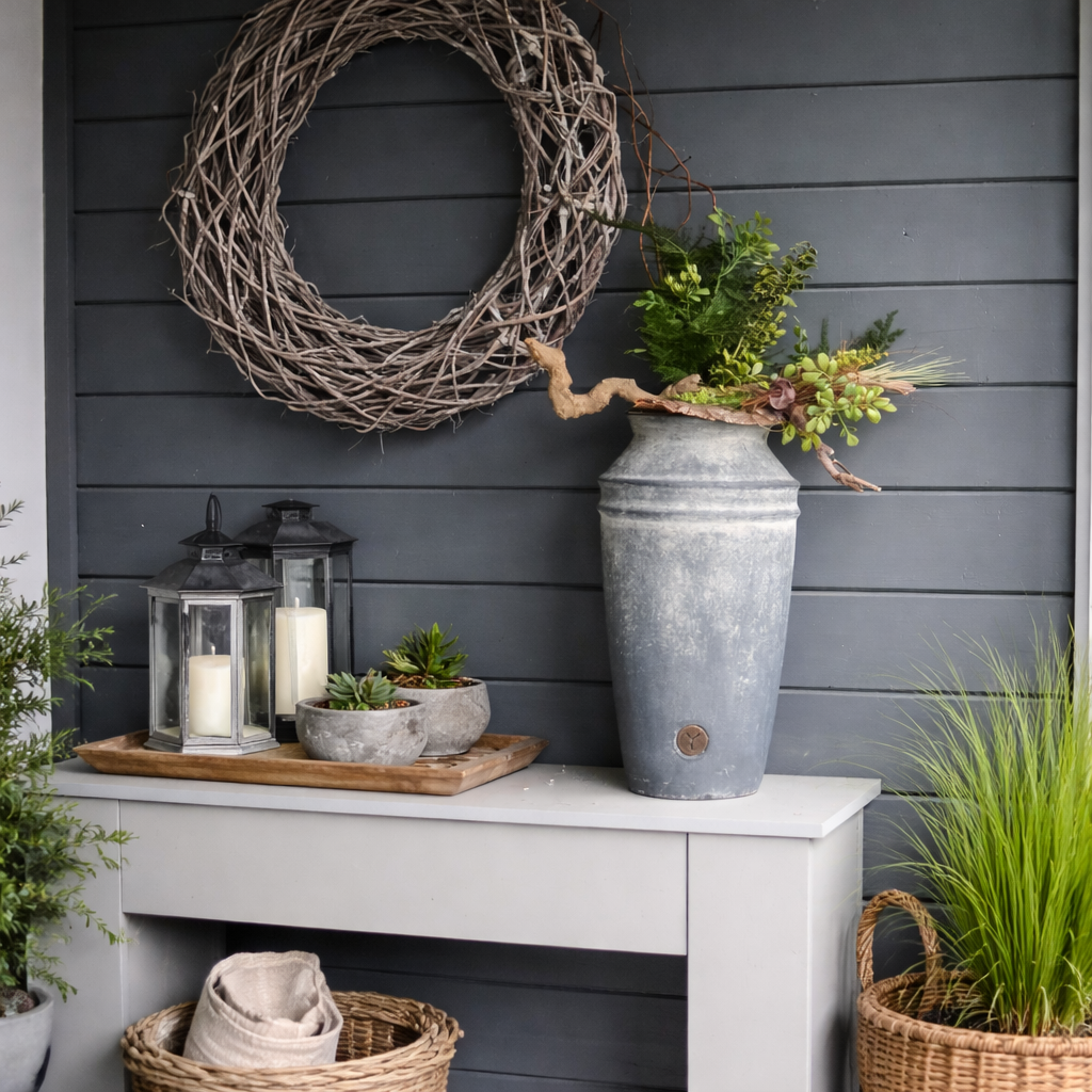 BRYNXZ Vase grau Keramik 37x20 cm