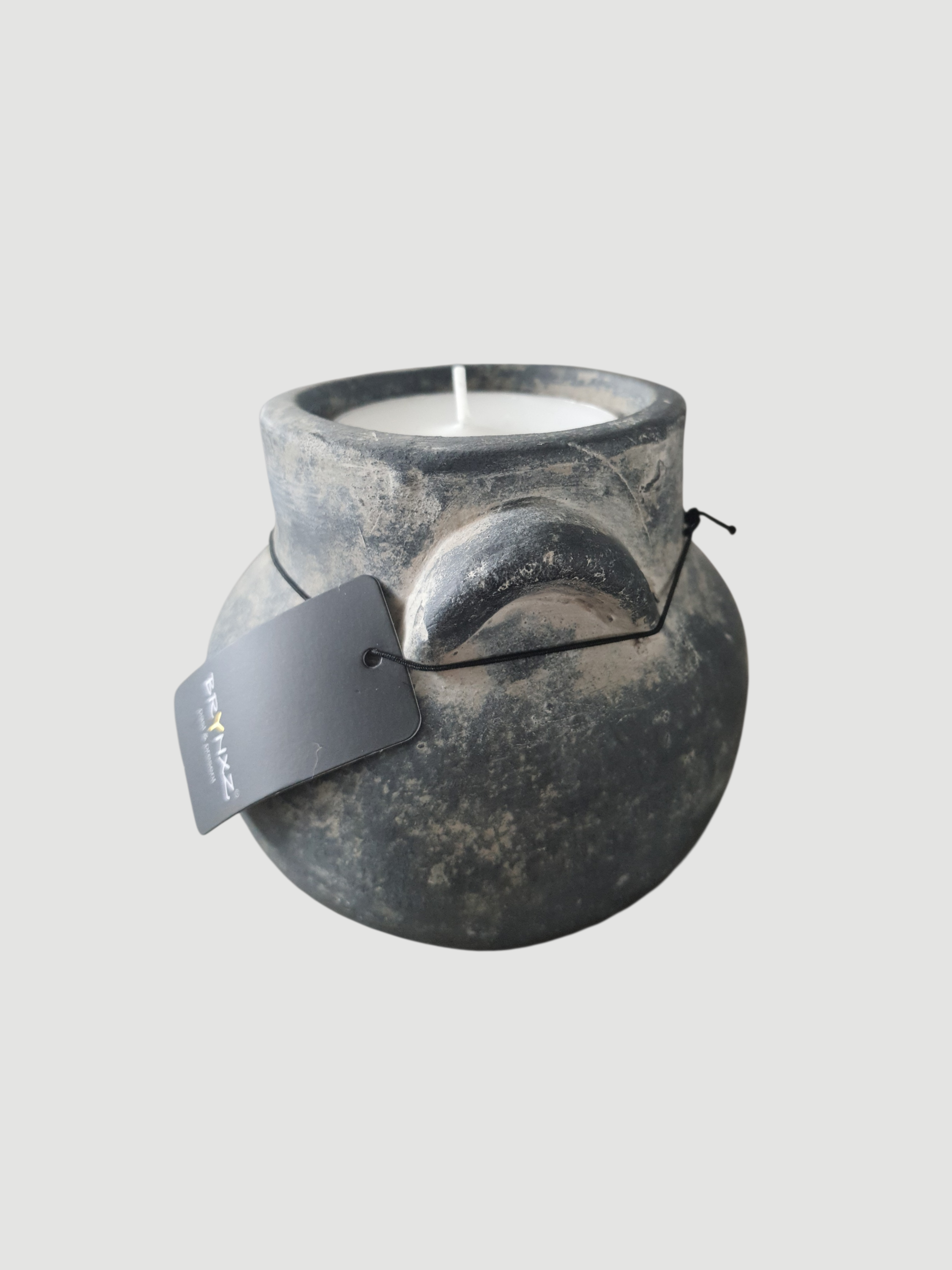 BRYNXZ Teelicht grau Keramik 12x10 cm