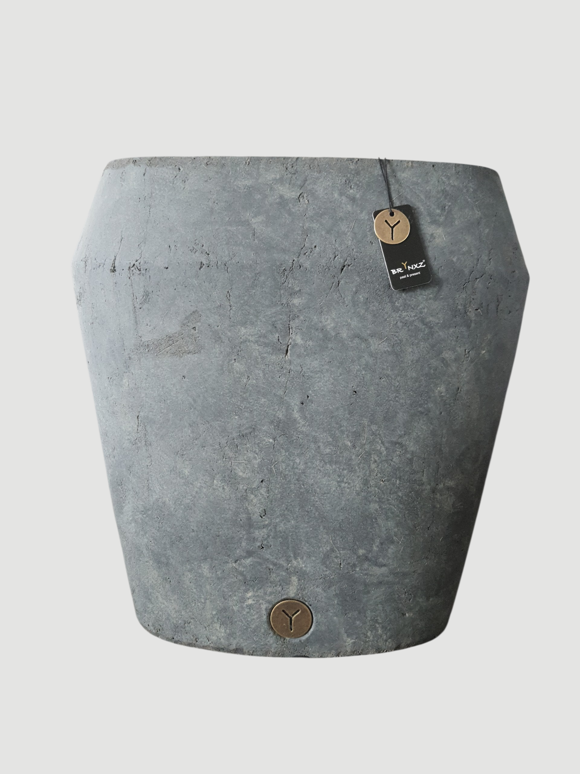 BRYNXZ Pflanztopf oval grau Keramik 34x15x35 cm