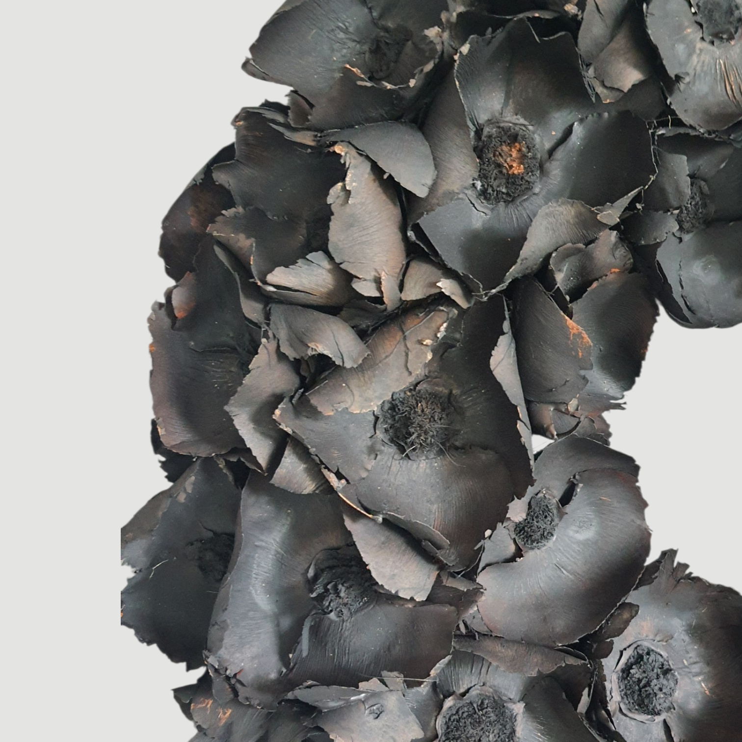 Deko Kranz Palmblüte schwarz D.55 cm