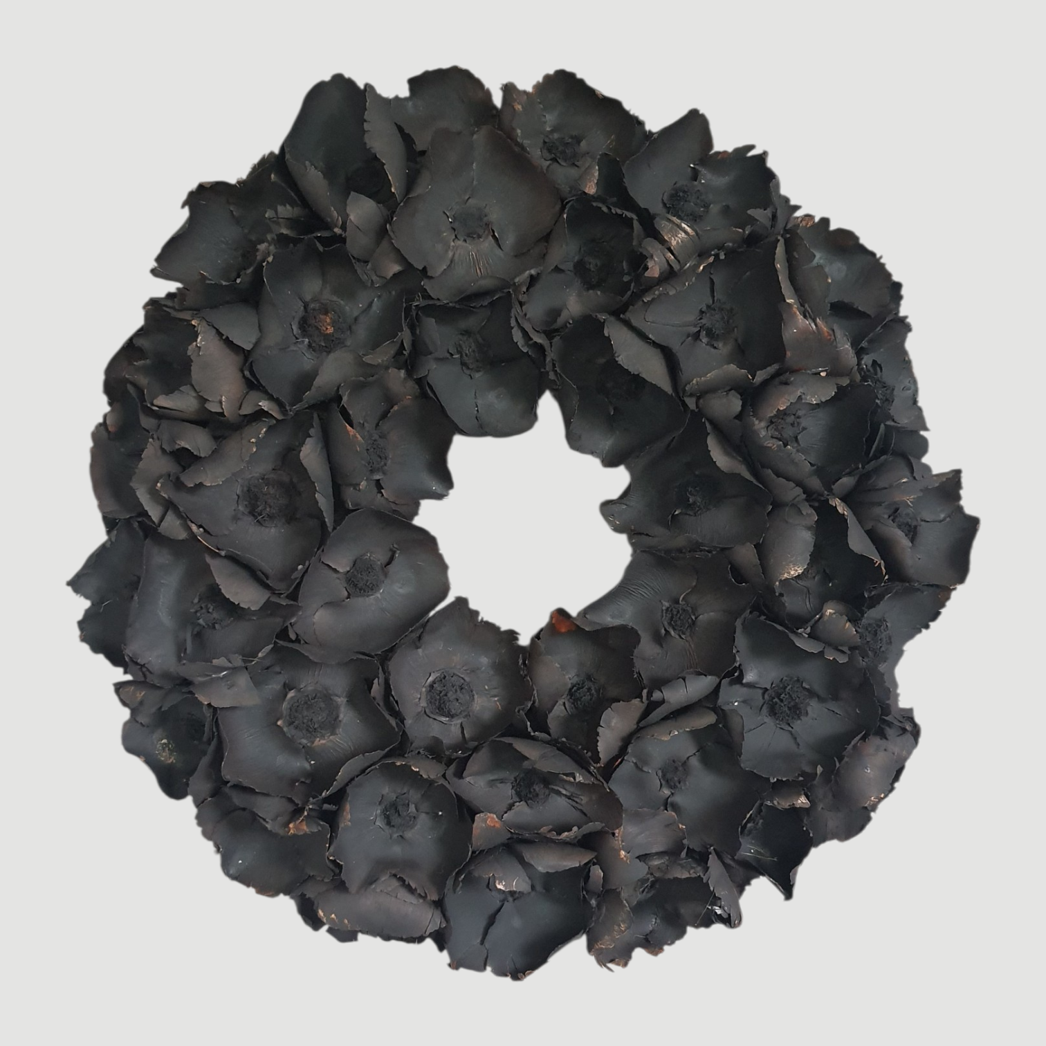 Deko Kranz Palmblüte schwarz D.55 cm
