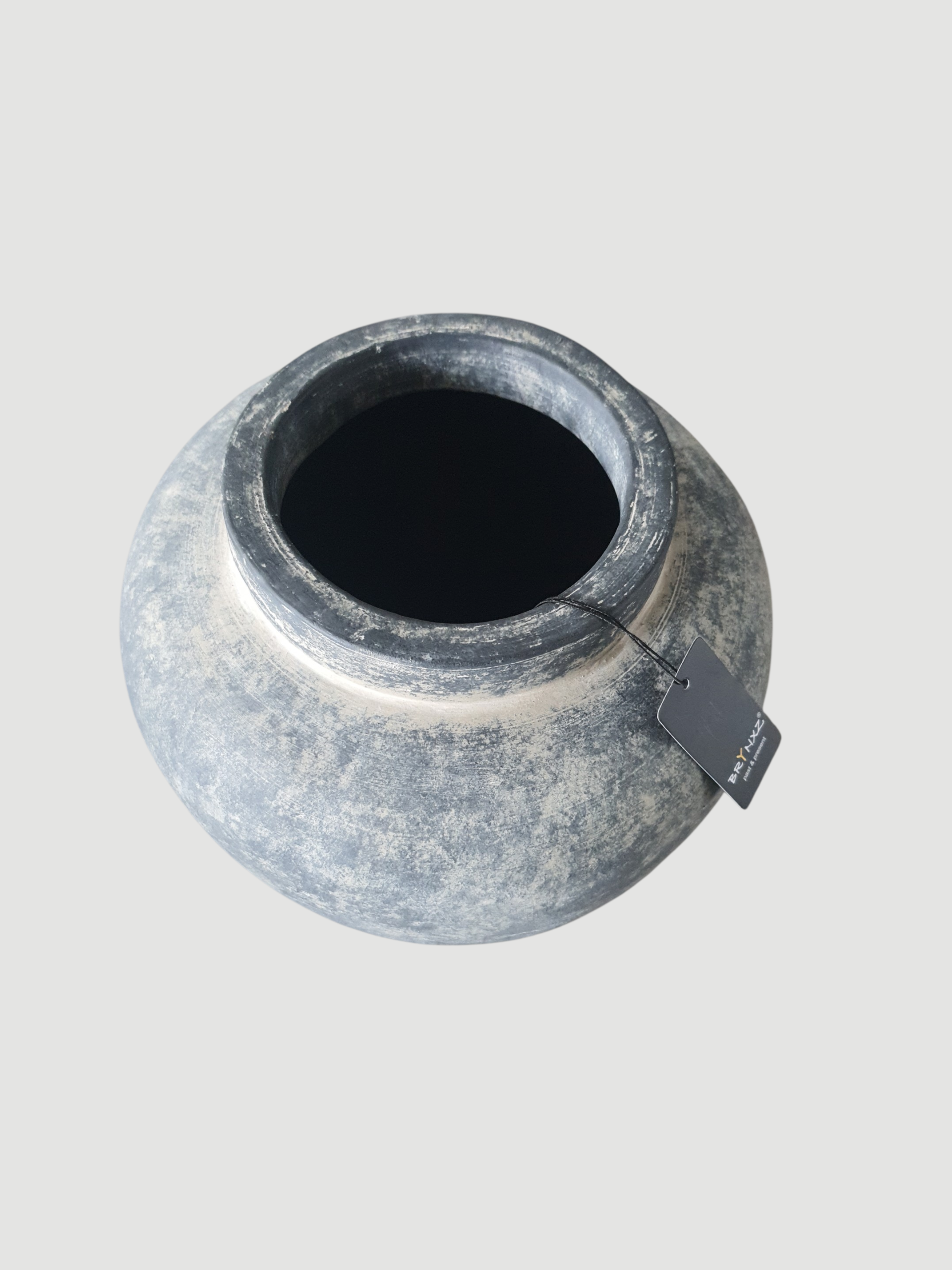 BRYNXZ Vase grau rund Keramik 21x21 cm