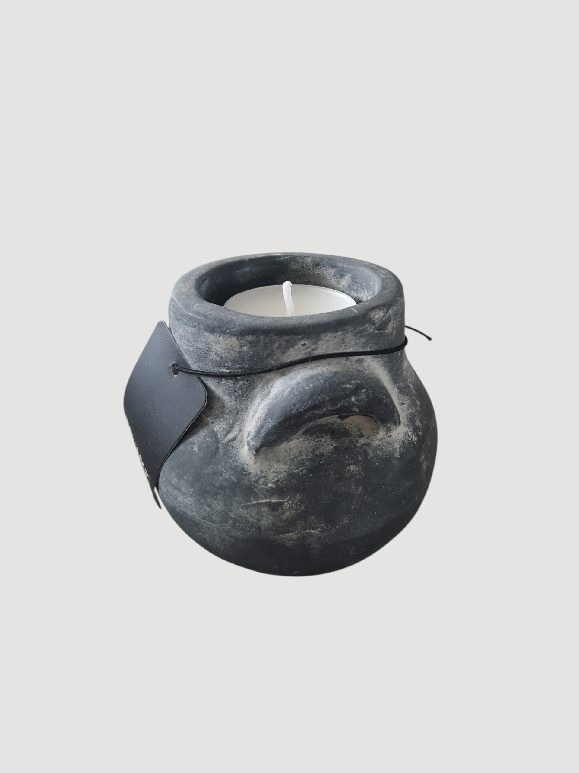 BRYNXZ Teelicht grau Keramik 9x7 cm
