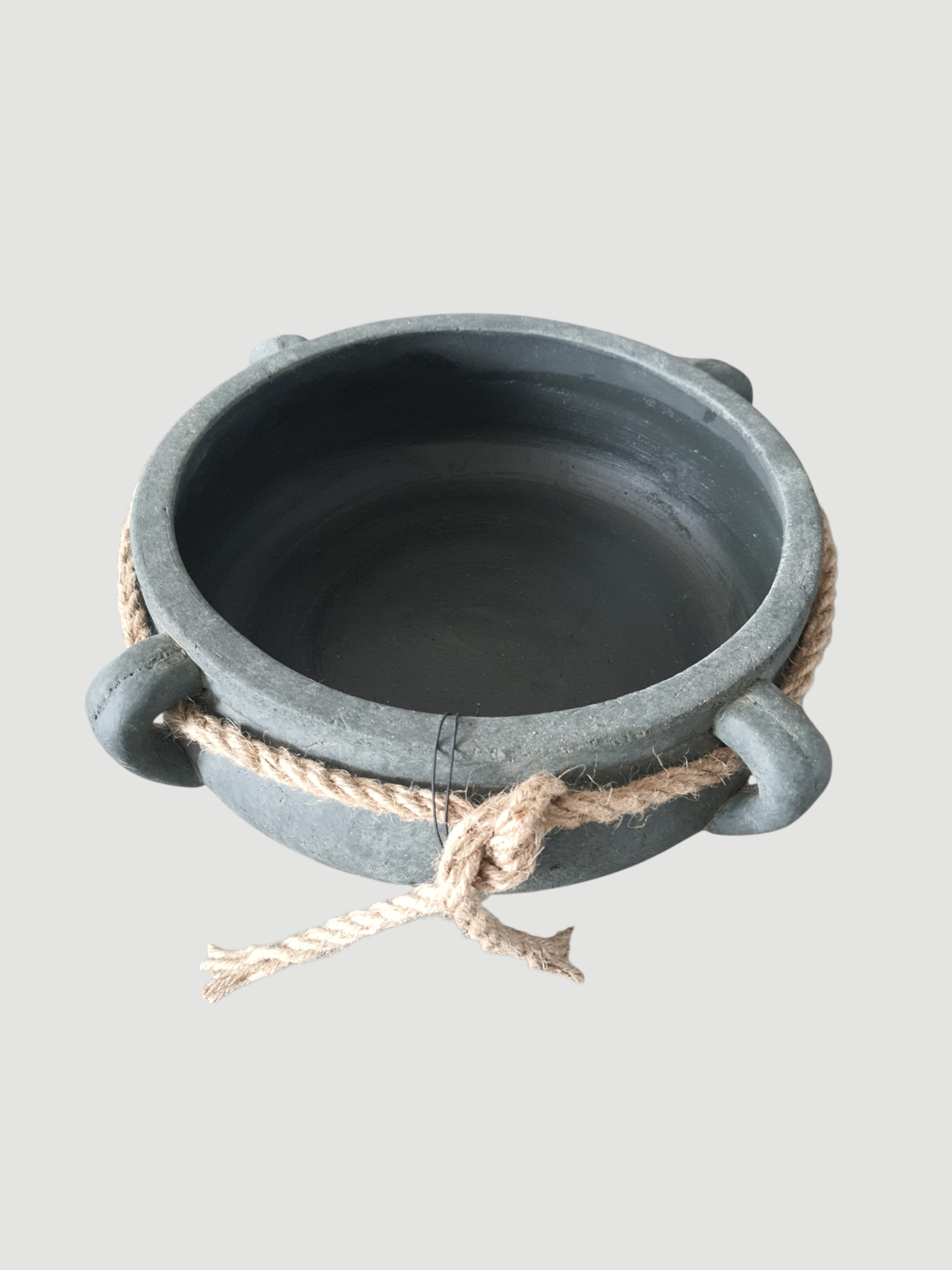 BRYNXZ Schale mit Kordel grau Keramik D.35x12 cm
