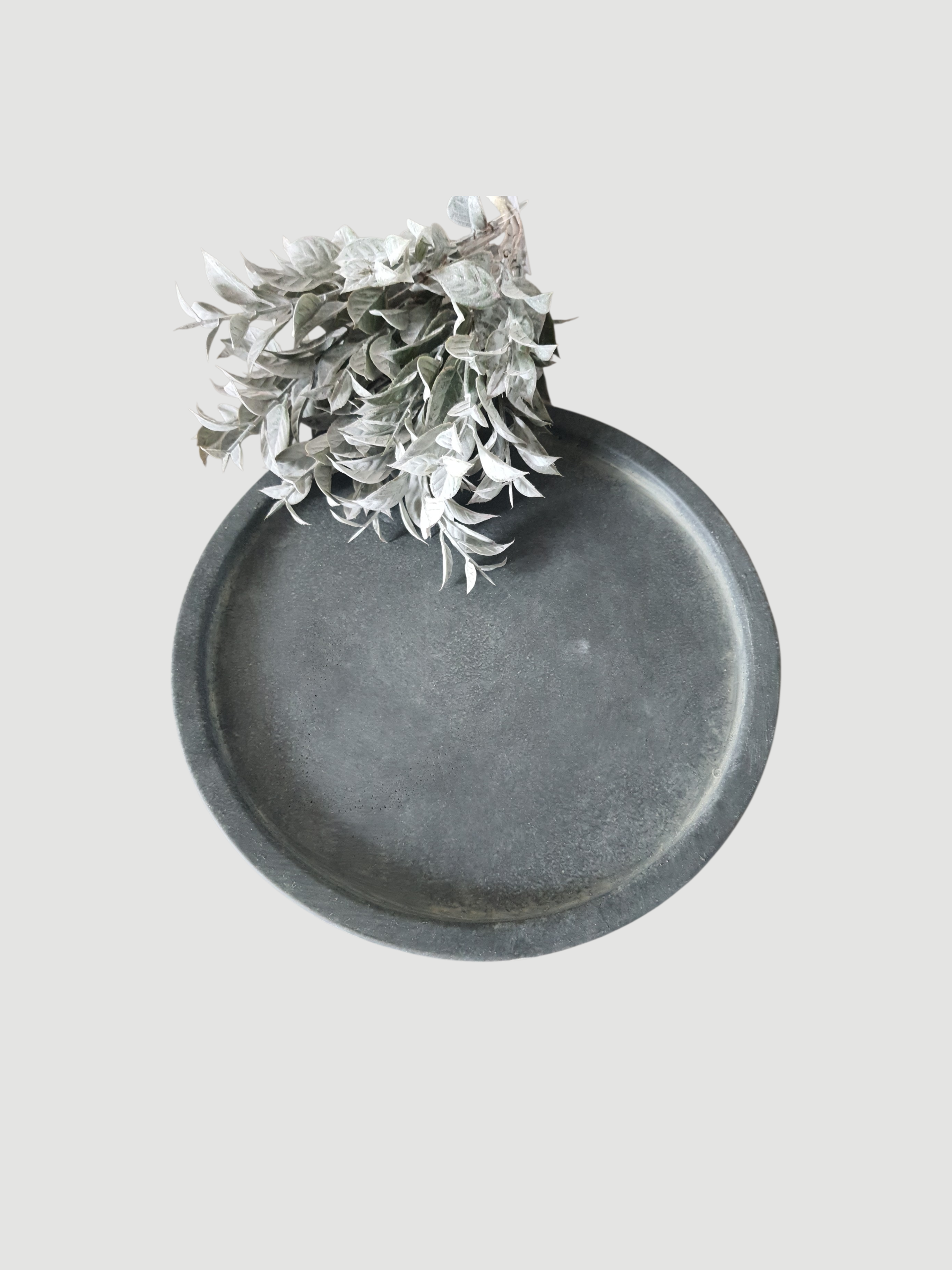 BRYNXZ Tablett rund grau Keramik D.26x3 cm